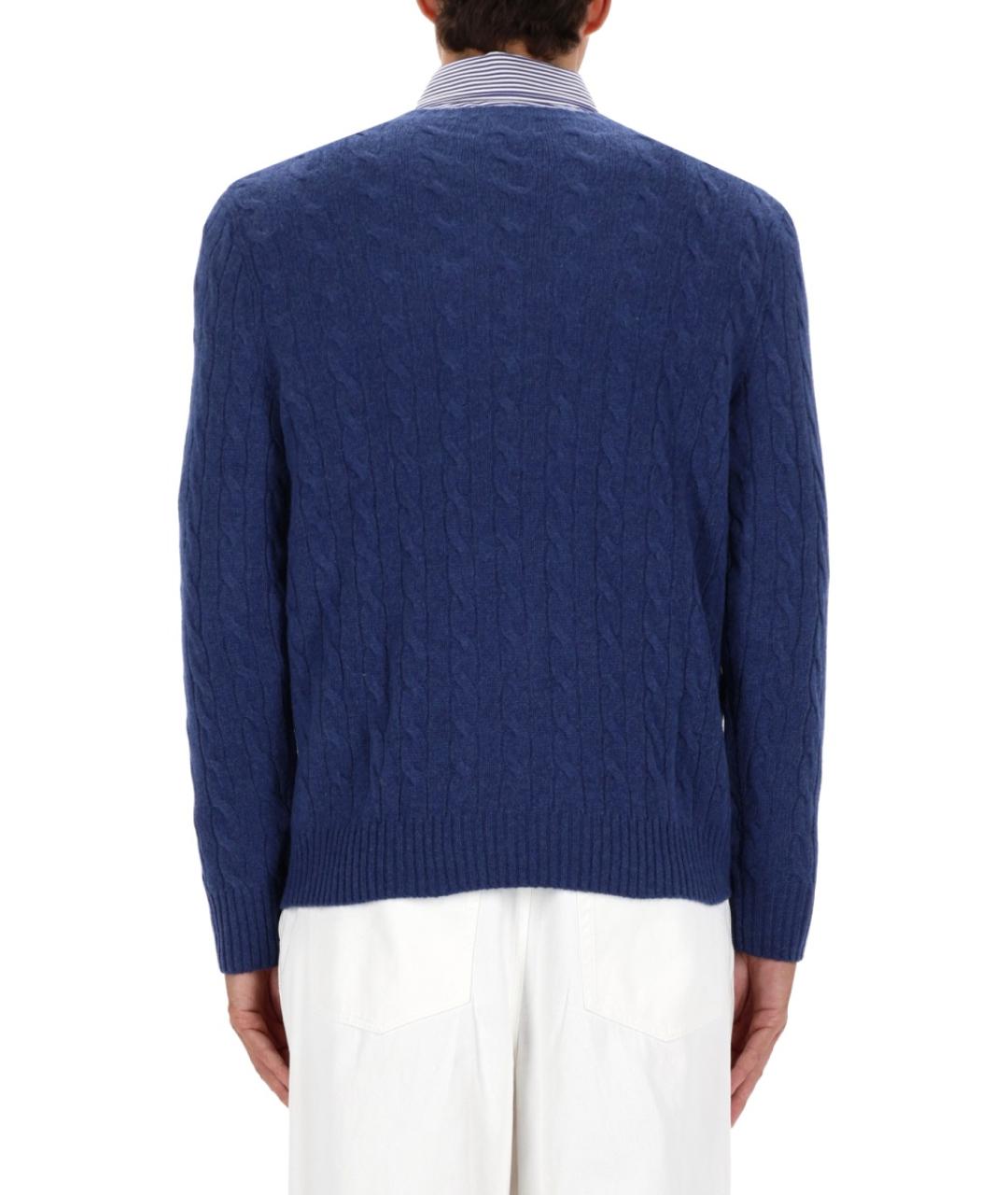 POLO RALPH LAUREN Синий шерстяной джемпер / свитер, фото 3