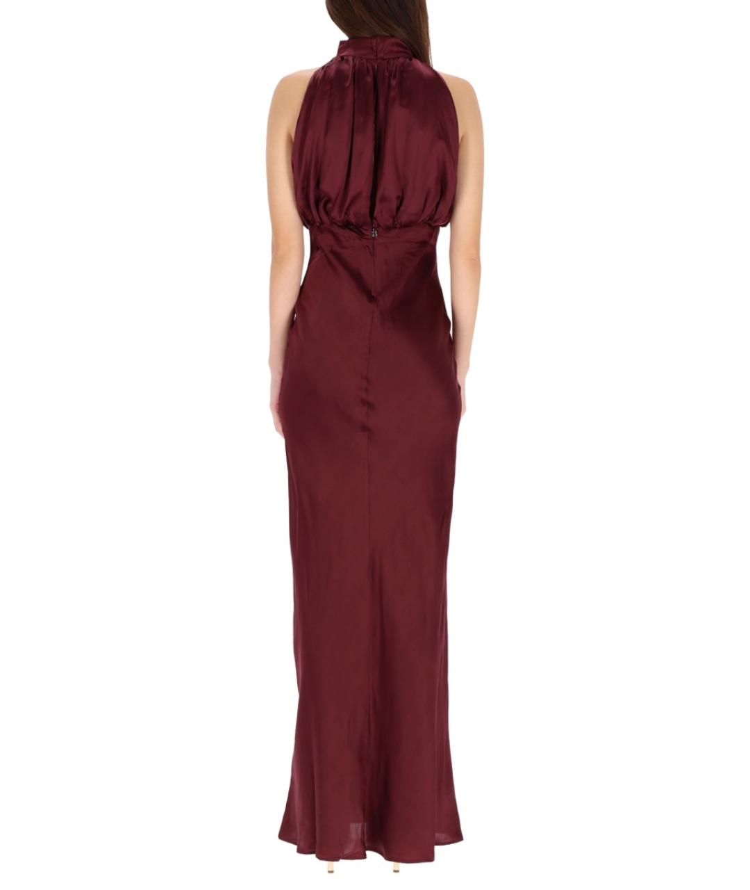 ROTATE Бордовое полиэстеровое повседневное платье, фото 4