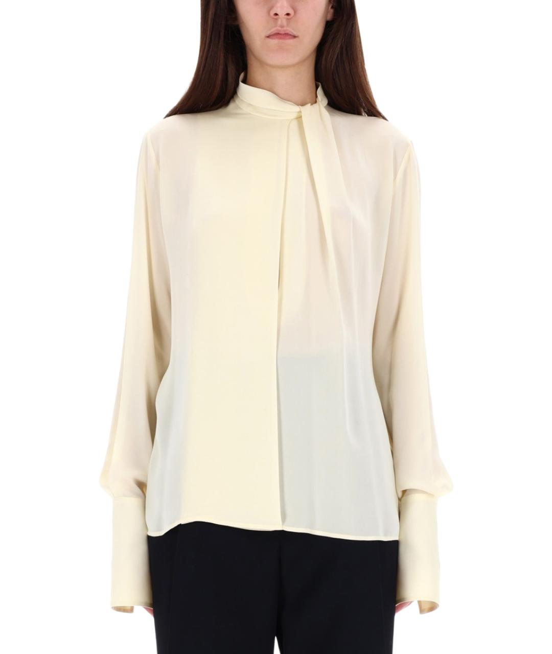 TOM FORD Бежевая шелковая блузы, фото 2