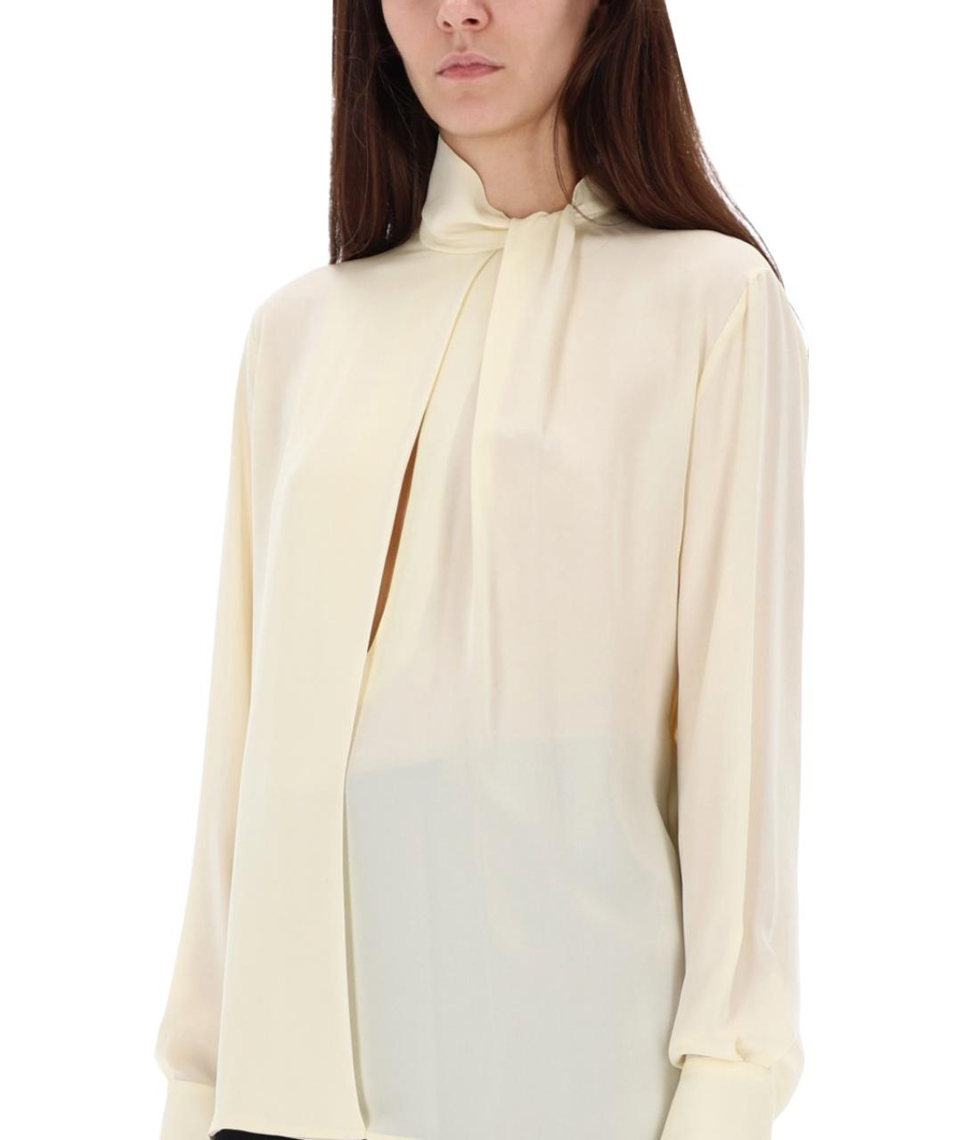 TOM FORD Бежевая шелковая блузы, фото 5