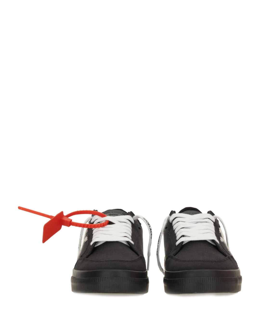 OFF-WHITE Черные текстильные низкие кроссовки / кеды, фото 4