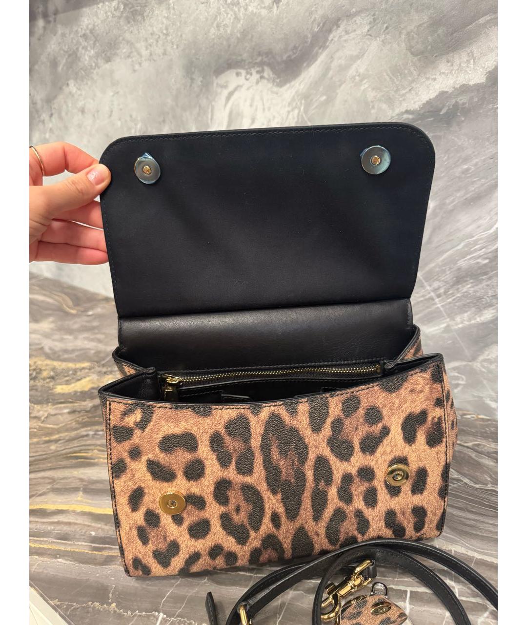 DOLCE&GABBANA Коричневая сумка с короткими ручками, фото 4
