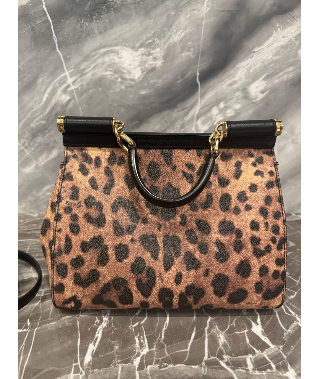 DOLCE&GABBANA Коричневая сумка с короткими ручками, фото 3