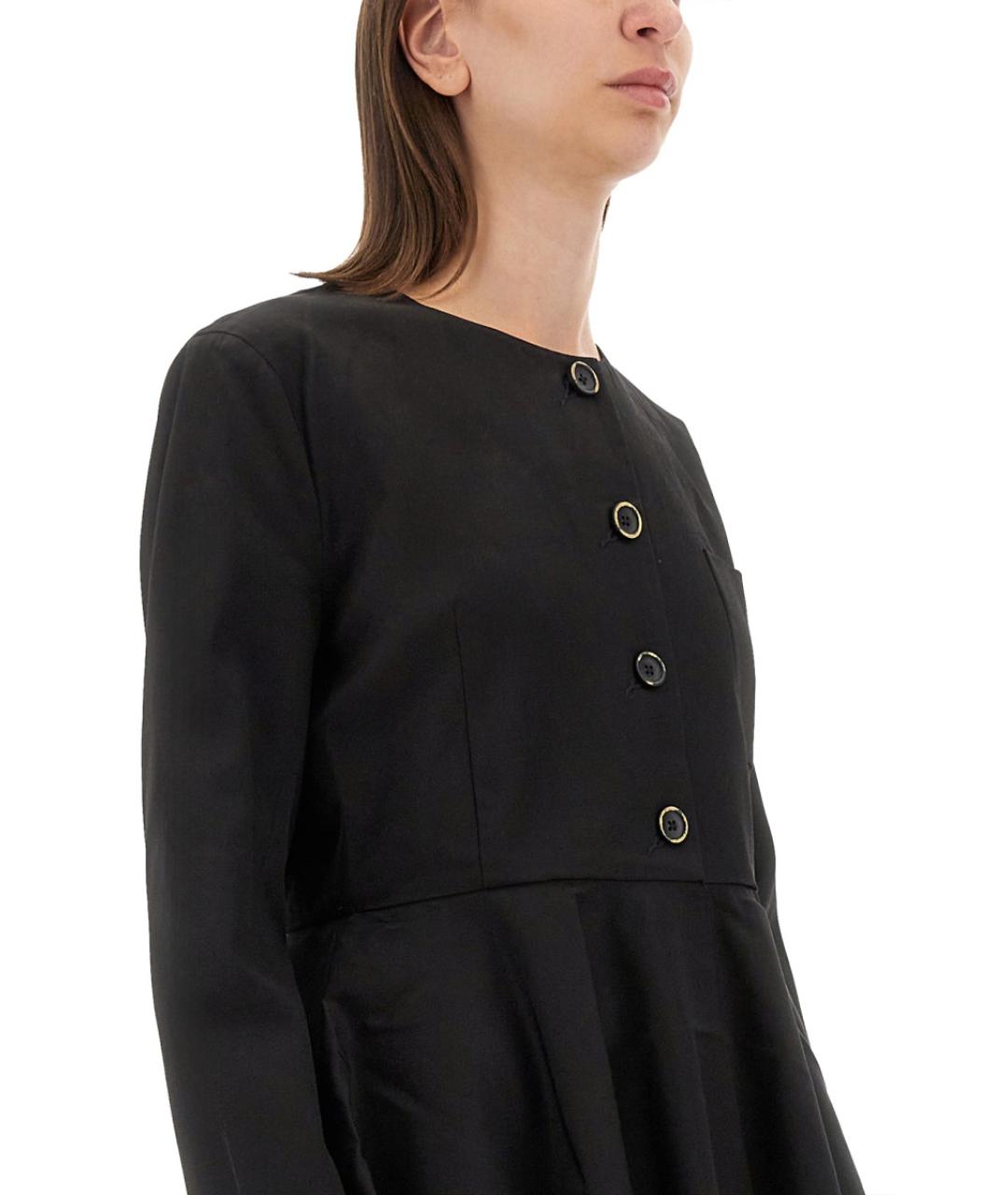 UMA WANG Черная вискозная рубашка, фото 4