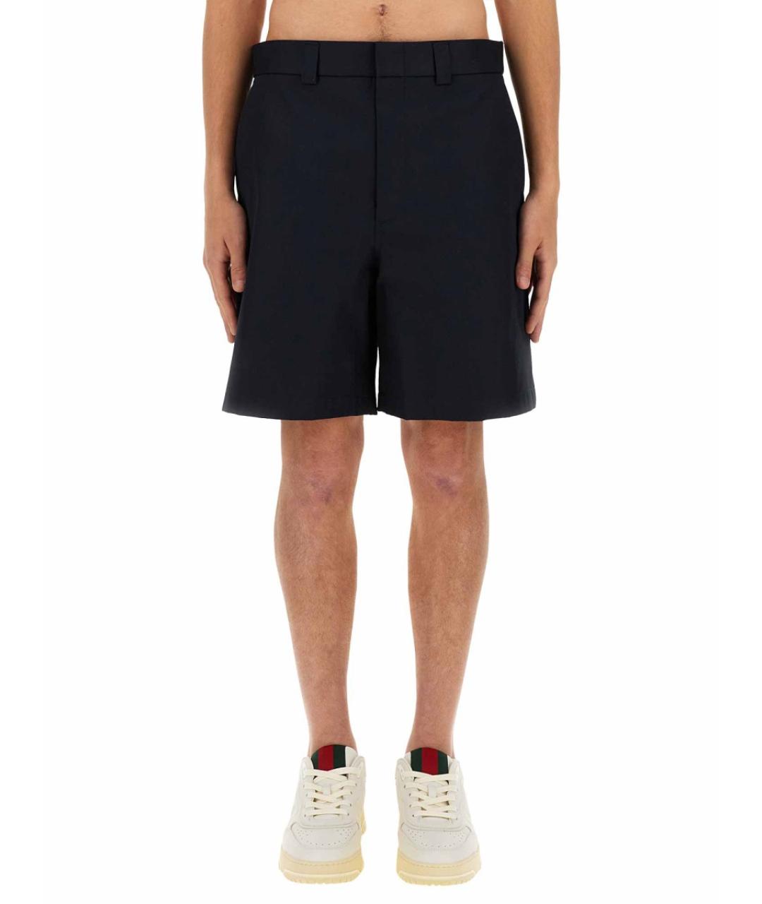 GUCCI Темно-синие хлопковые шорты, фото 2
