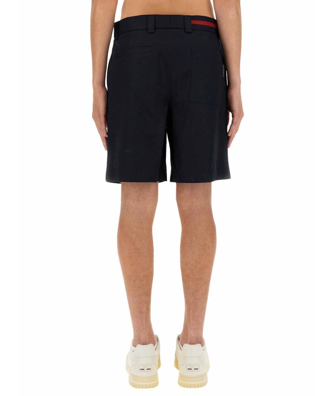 GUCCI Темно-синие хлопковые шорты, фото 4