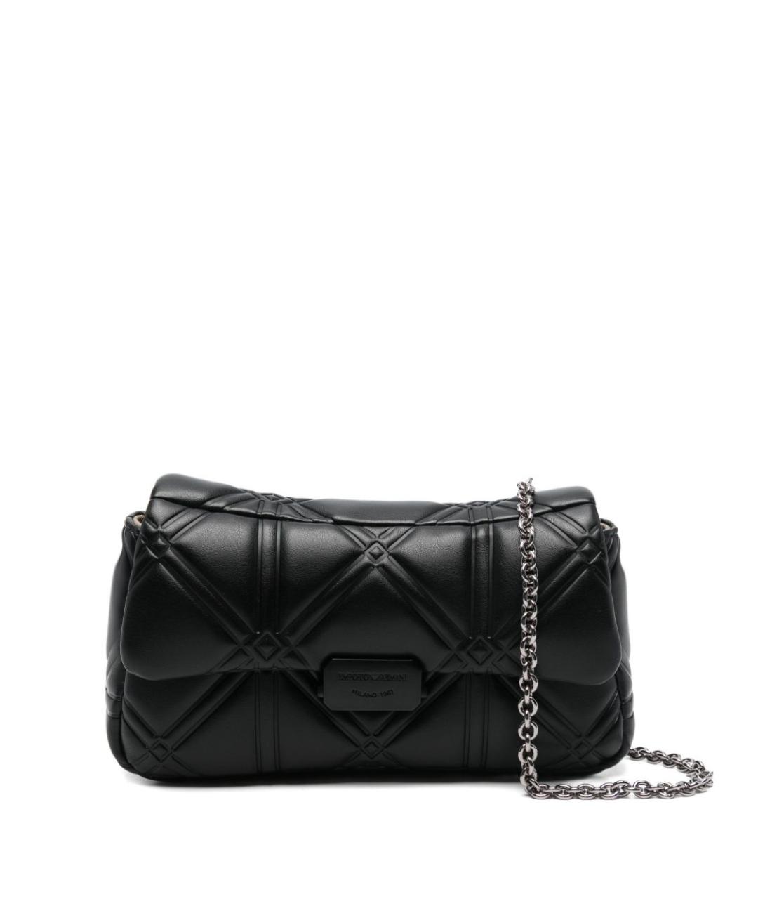 EMPORIO ARMANI Черная синтетическая сумка через плечо, фото 1