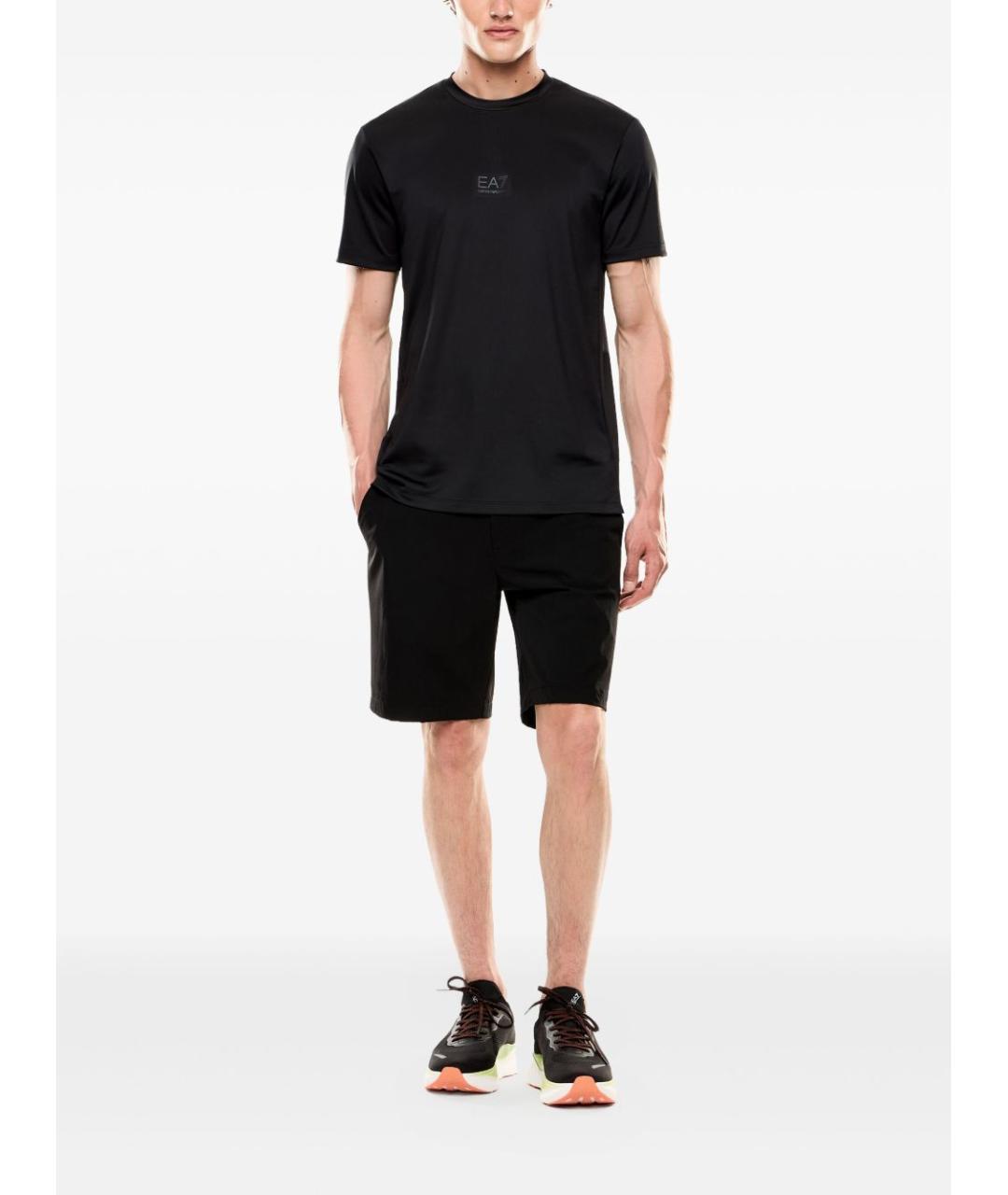 EA7 Черные полиамидовые шорты, фото 2