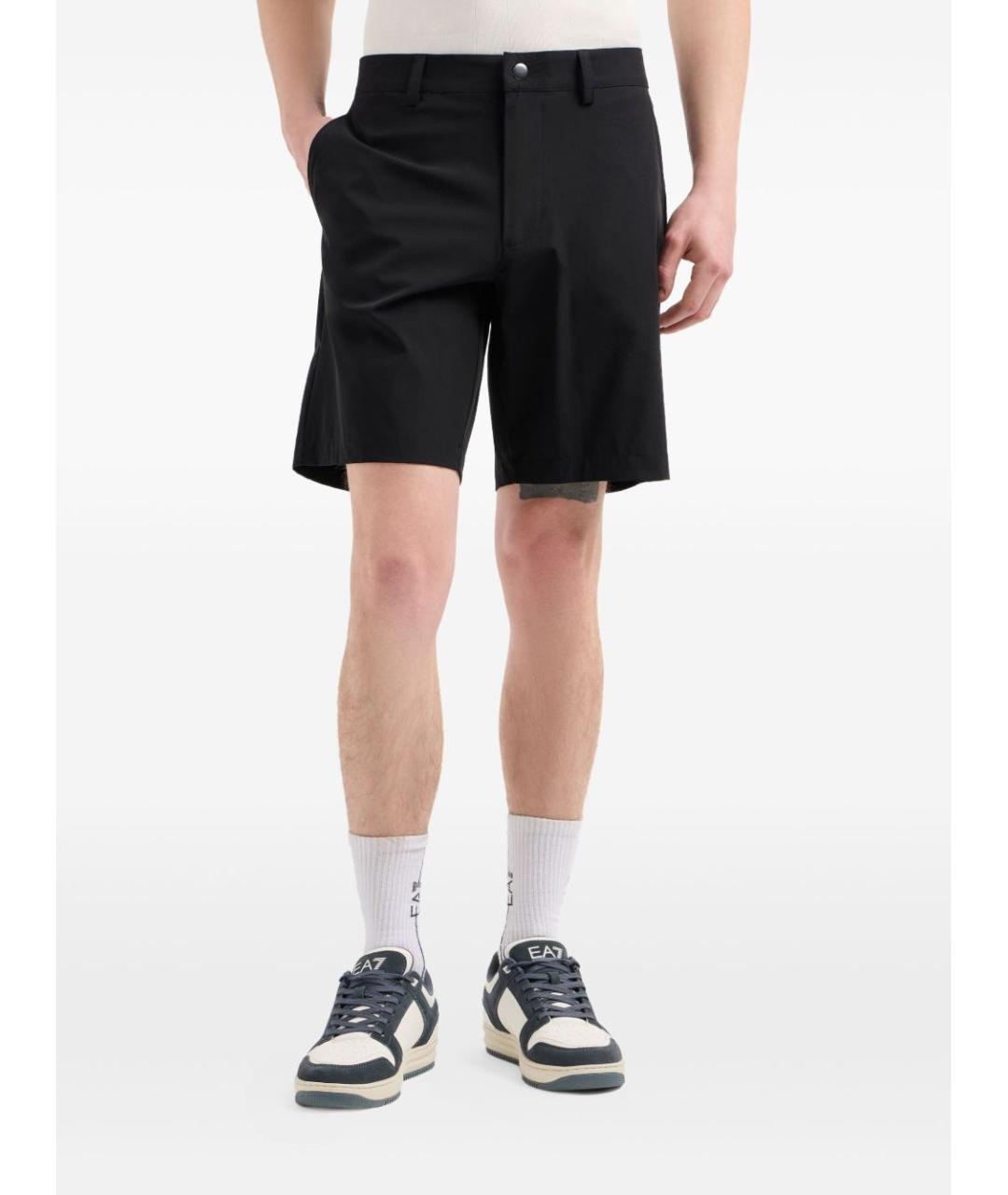 EA7 Черные полиамидовые шорты, фото 3