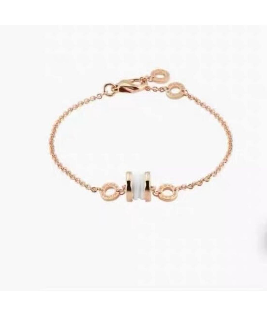 BVLGARI Белый браслет из розового золота, фото 6