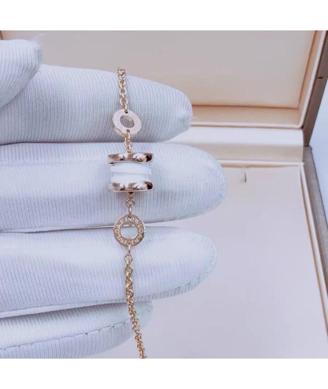 BVLGARI Белый браслет из розового золота, фото 4