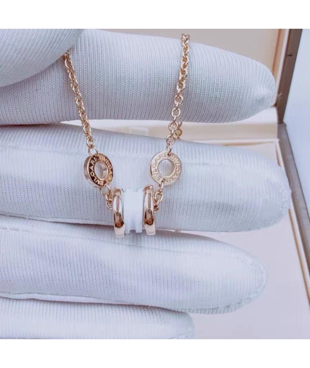 BVLGARI Белый браслет из розового золота, фото 3