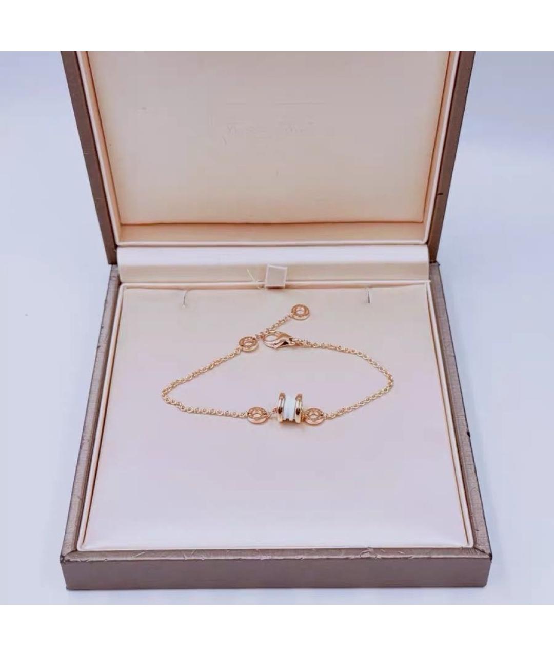 BVLGARI Белый браслет из розового золота, фото 2