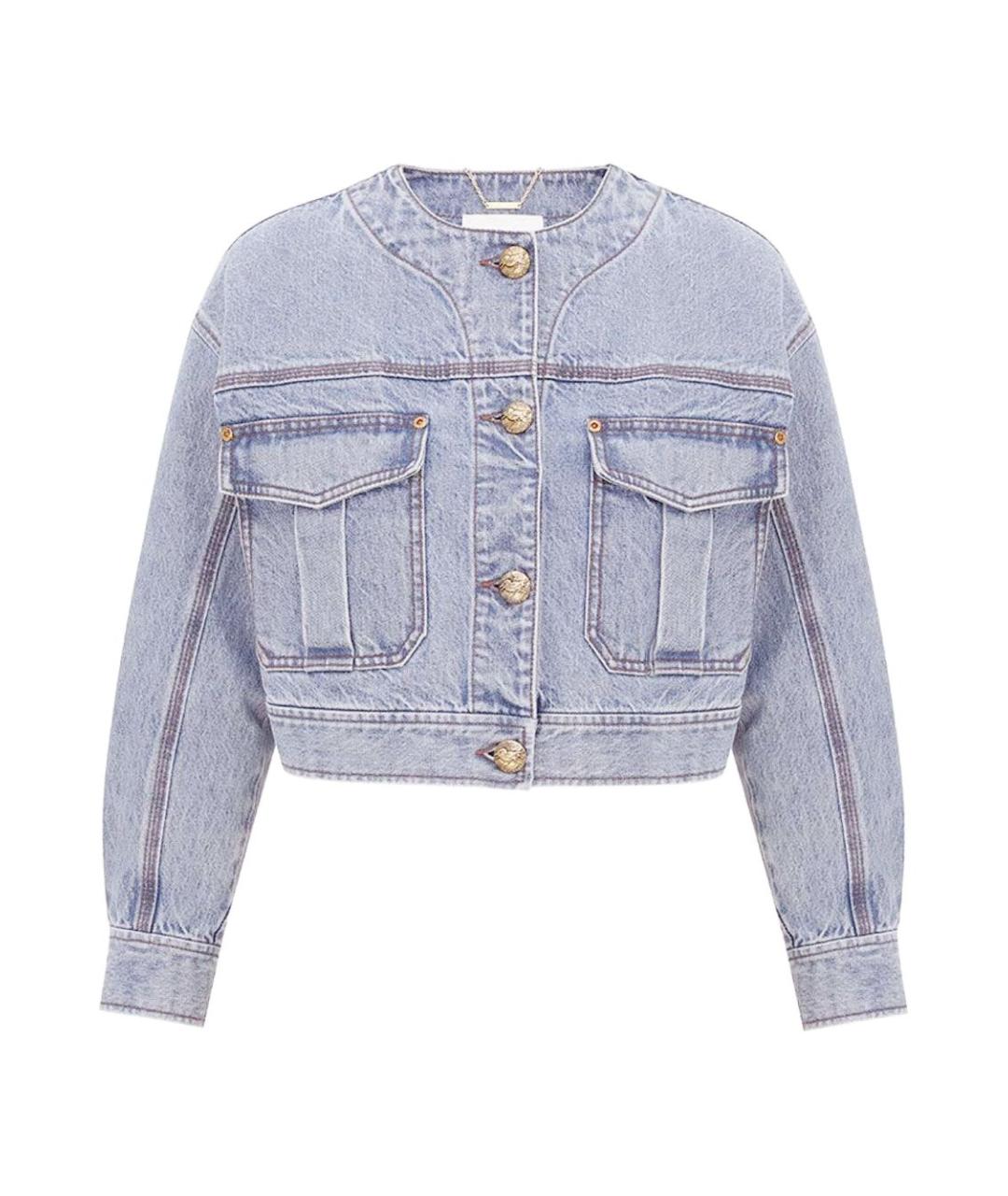 ZIMMERMANN Голубая хлопковая куртка, фото 1