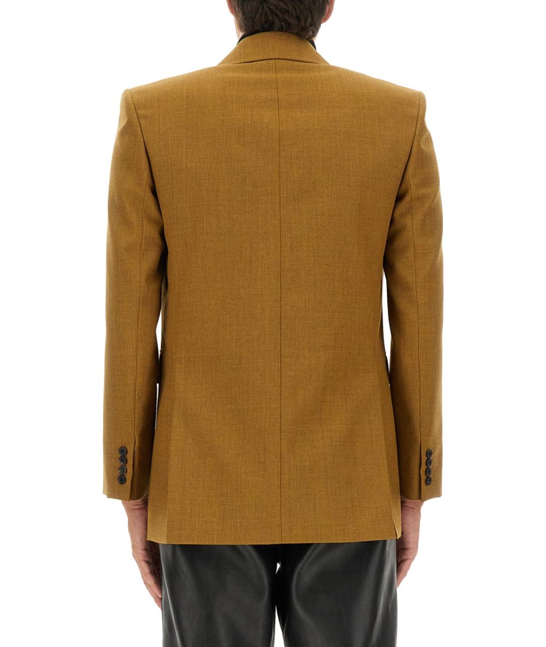 SAINT LAURENT Горчичный шерстяной пиджак, фото 4