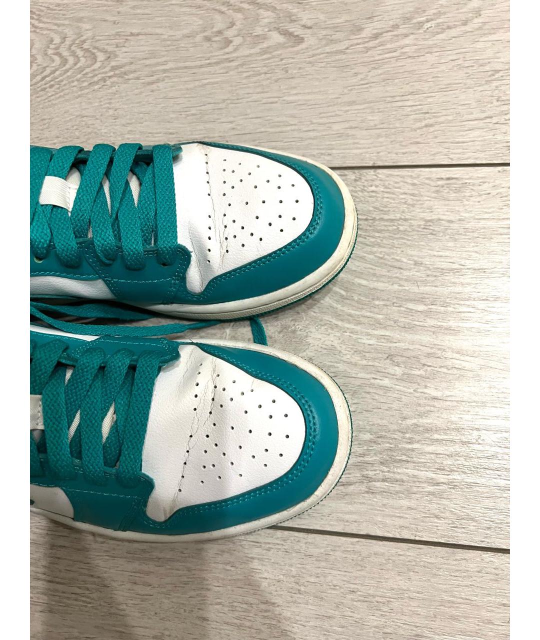 NIKE Бирюзовые кожаные кеды, фото 2