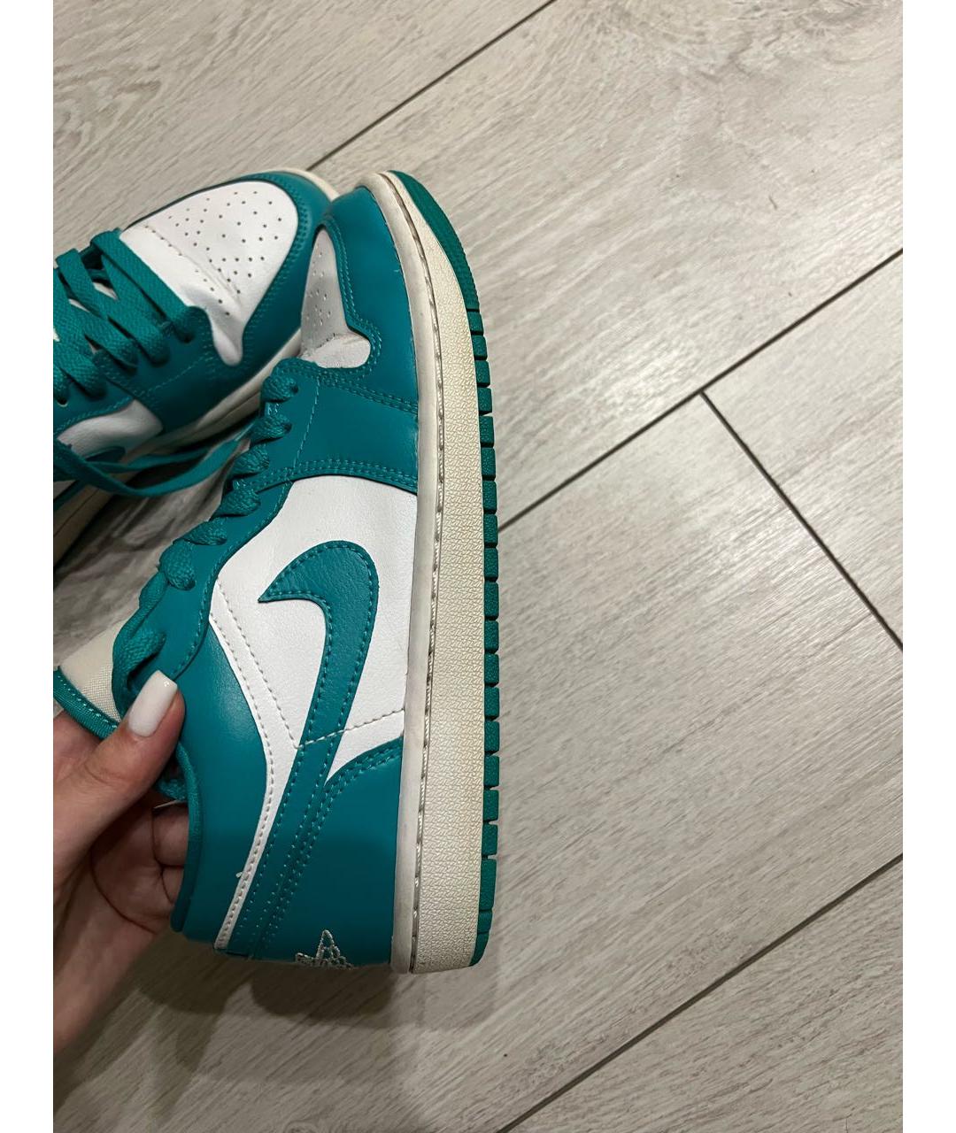 NIKE Бирюзовые кожаные кеды, фото 4