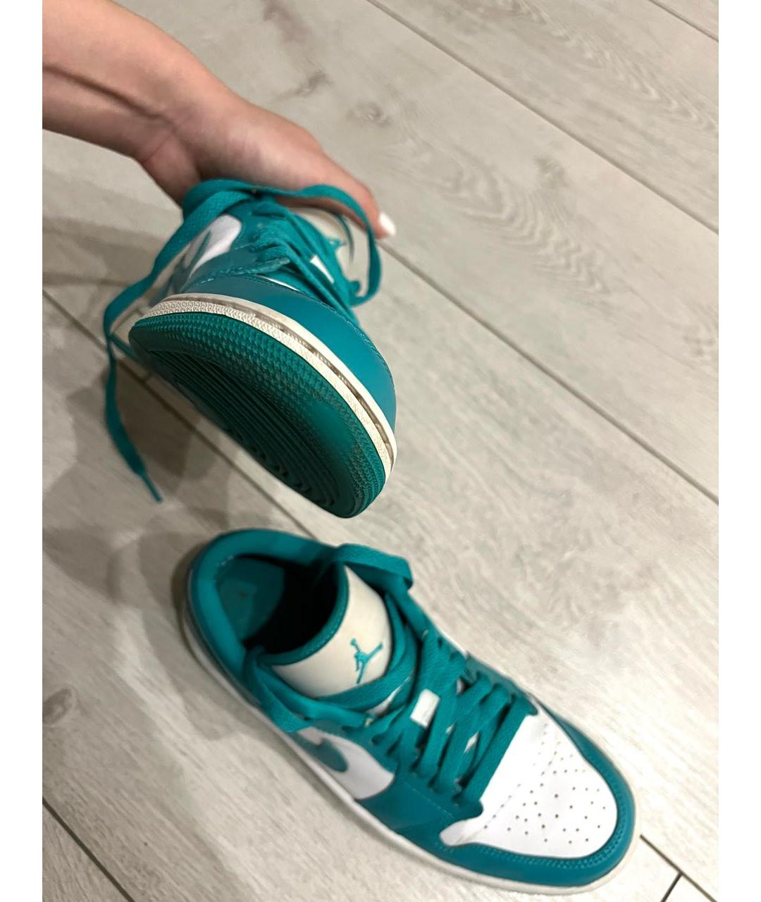 NIKE Бирюзовые кожаные кеды, фото 5