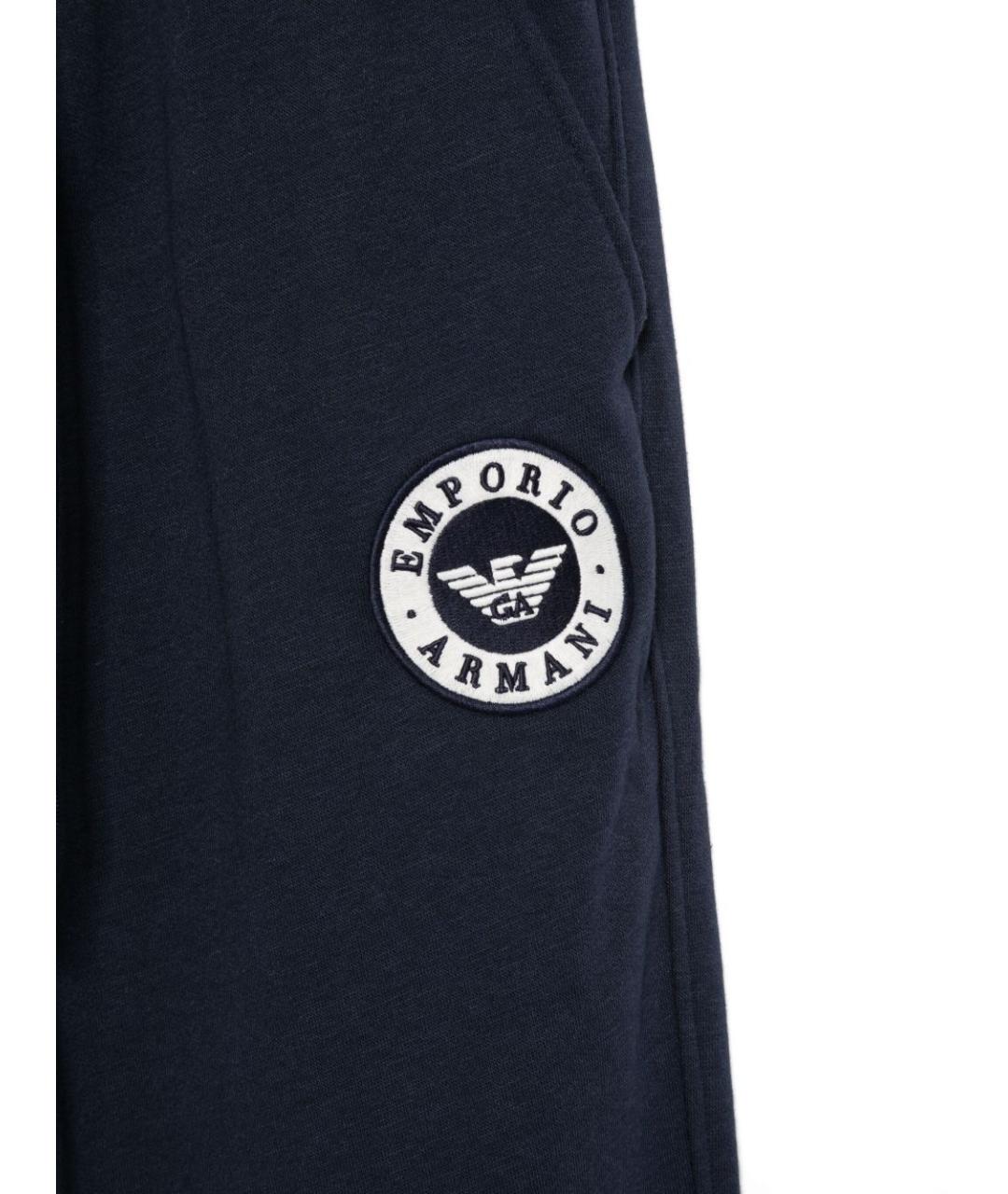 EMPORIO ARMANI Синие полиэстеровые спортивные брюки и шорты, фото 3