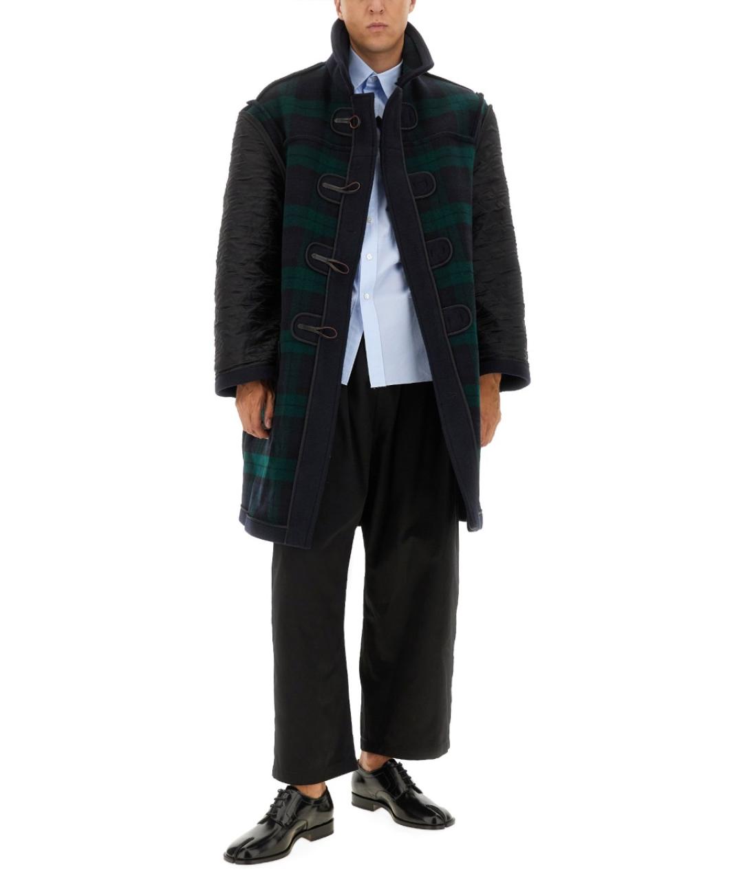 MAISON MARGIELA Темно-синее шерстяное пальто, фото 6