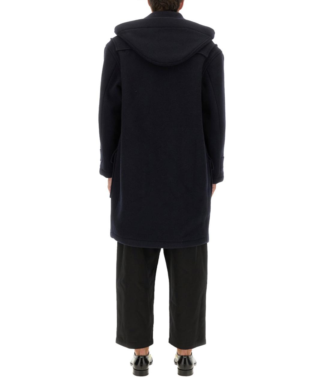 MAISON MARGIELA Темно-синее шерстяное пальто, фото 4