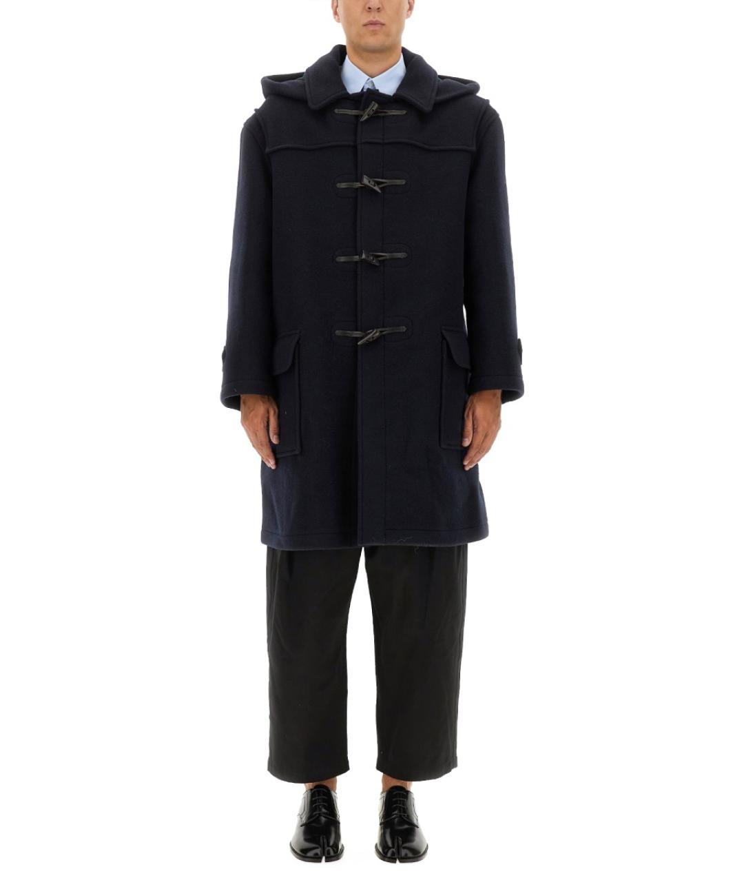 MAISON MARGIELA Темно-синее шерстяное пальто, фото 2