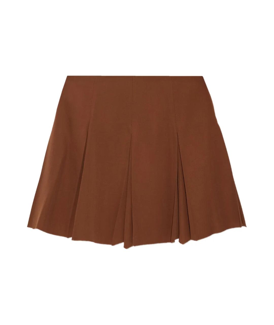 MARNI Коричневая шерстяная юбка миди, фото 1