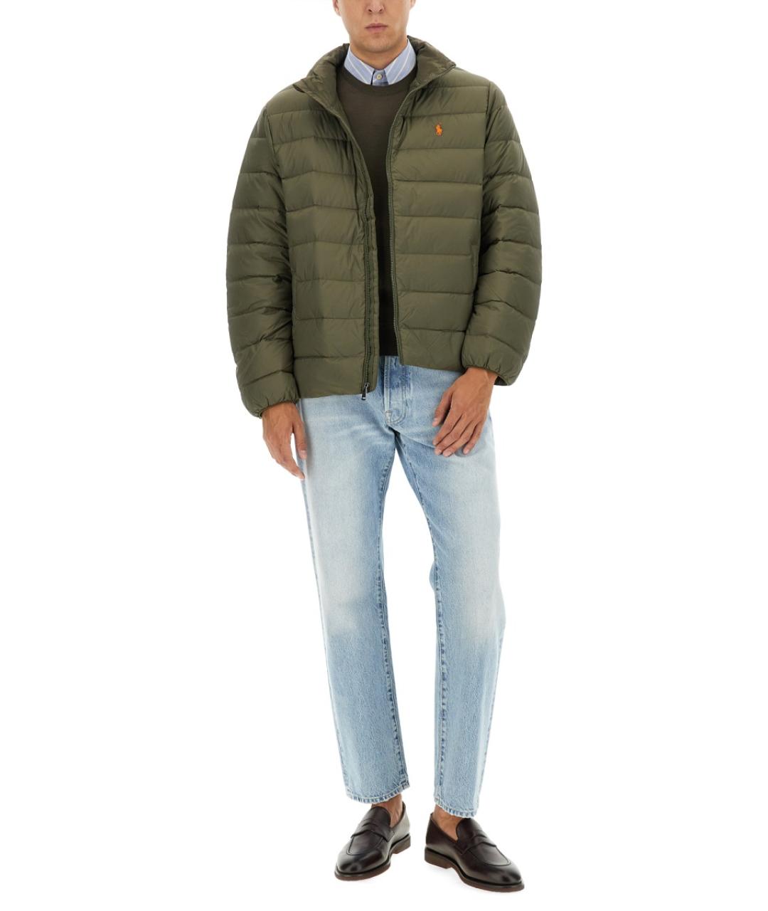 POLO RALPH LAUREN Зеленая полиэстеровая куртка, фото 3