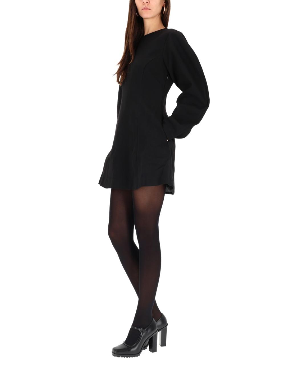 ROTATE Черное полиэстеровое повседневное платье, фото 5