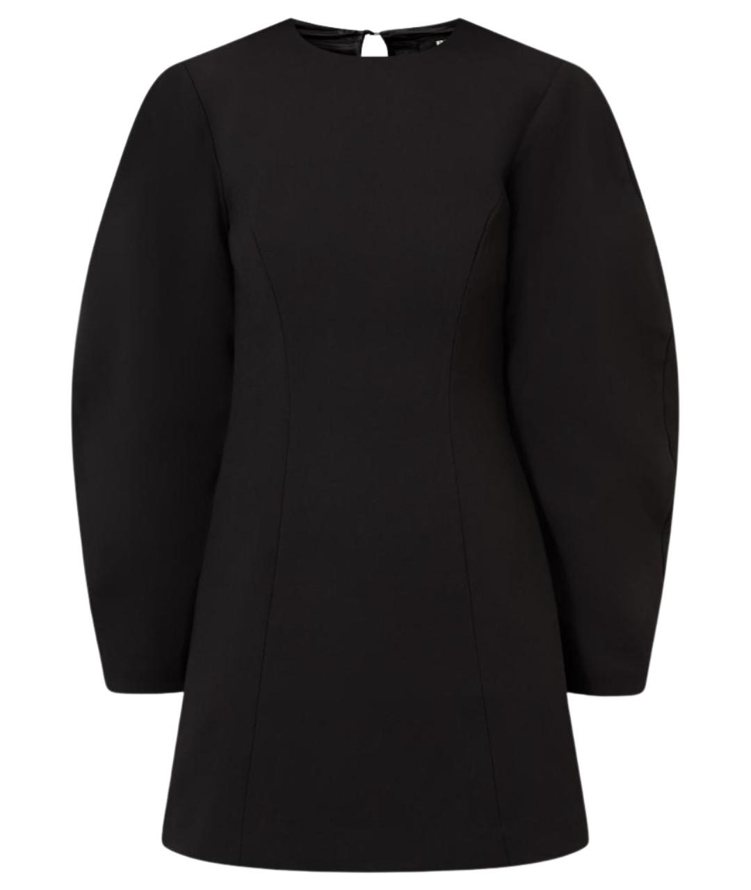 ROTATE Черное полиэстеровое повседневное платье, фото 1
