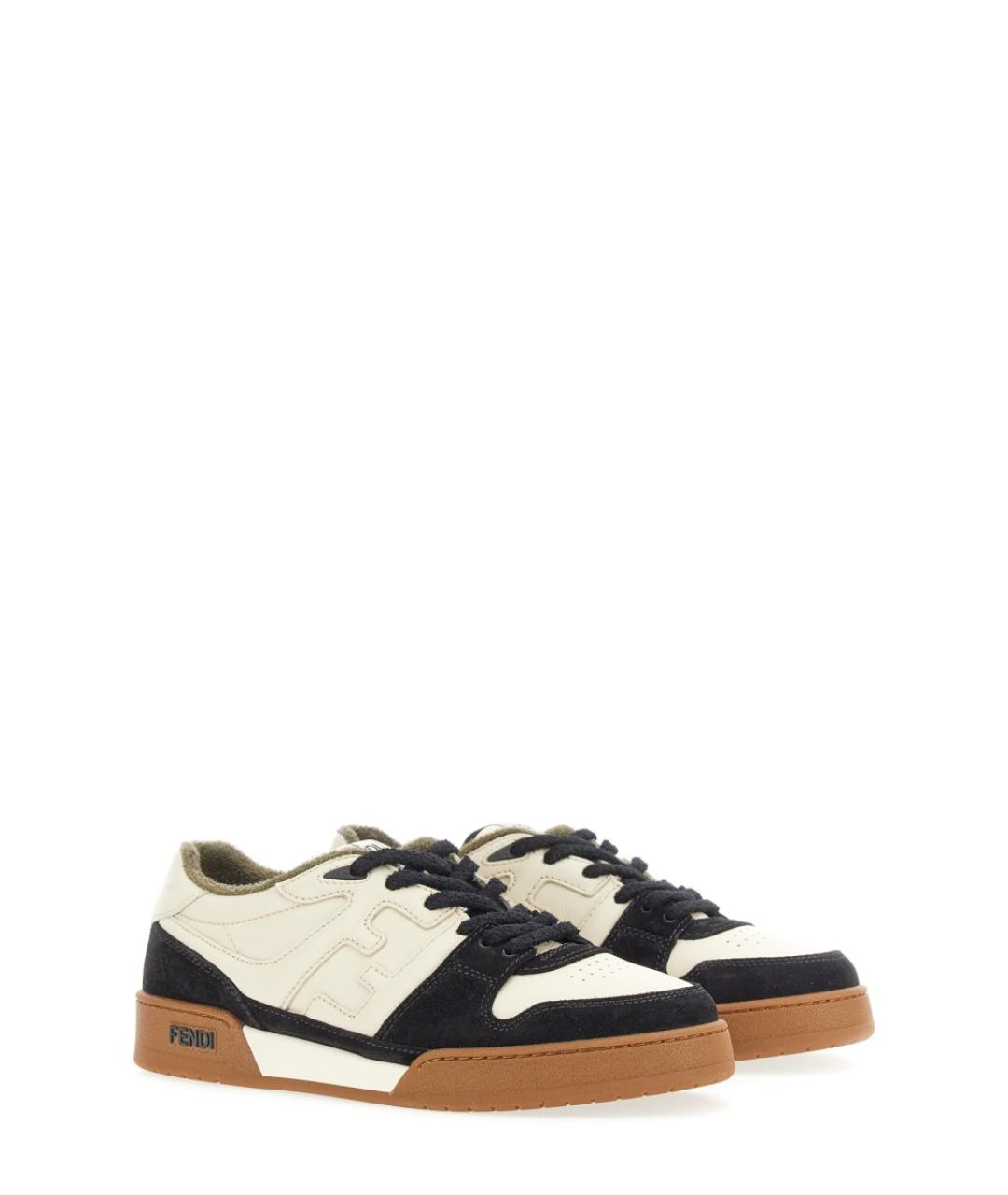 FENDI Мульти кожаные низкие кроссовки / кеды, фото 2