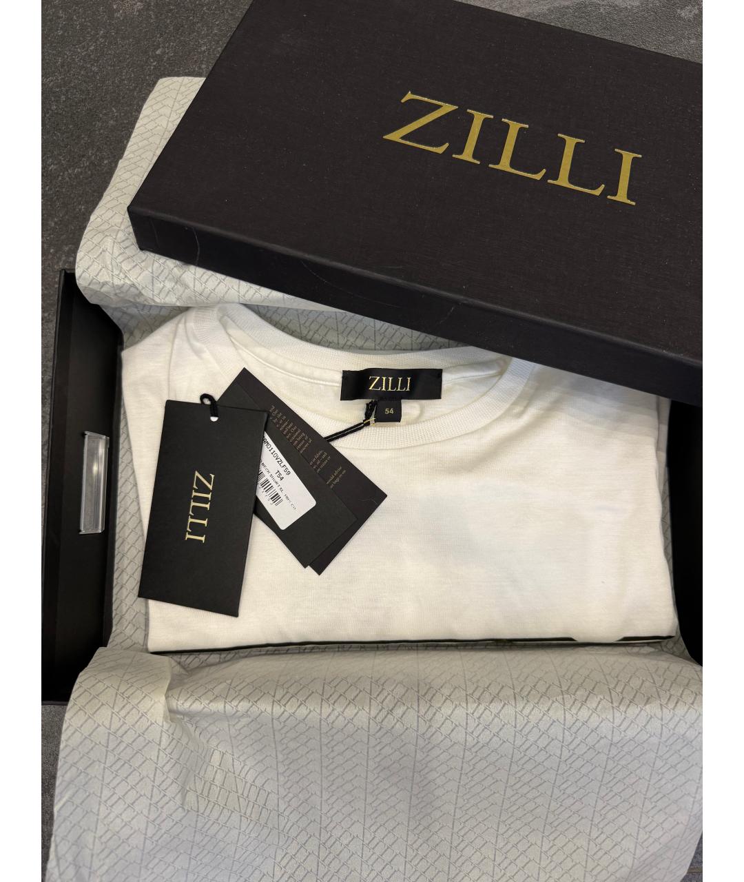 ZILLI Белая хлопковая футболка, фото 4