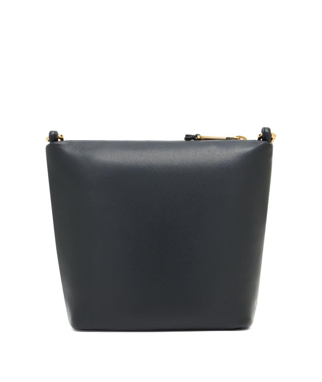 EMPORIO ARMANI Черная кожаная сумка с короткими ручками, фото 5
