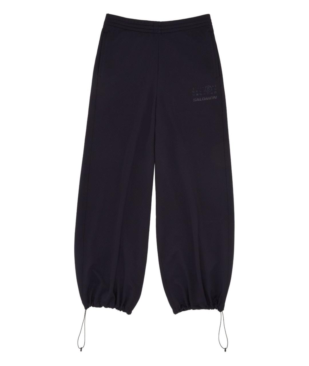 MM6 MAISON MARGIELA Черные полиэстеровые повседневные брюки, фото 1