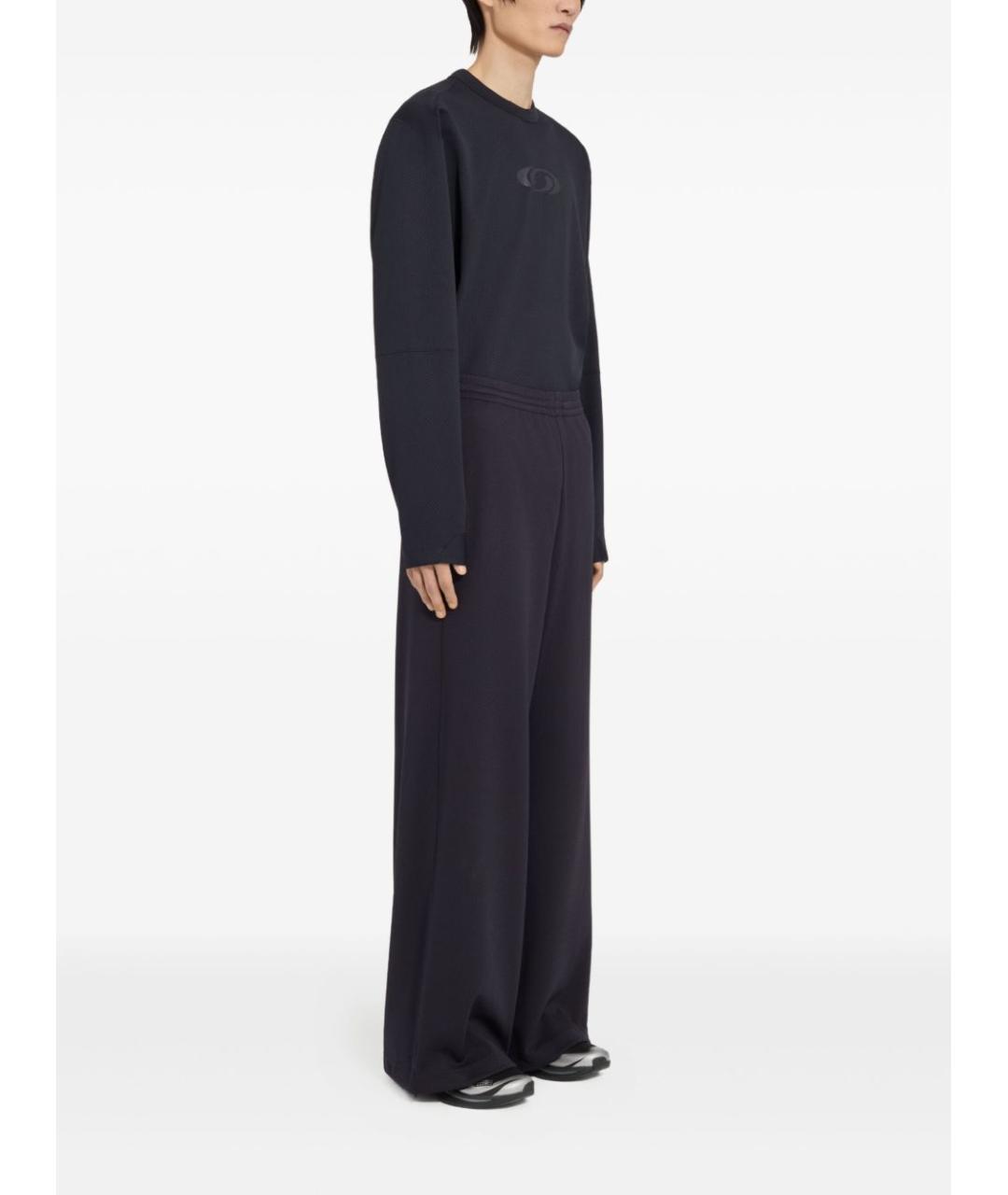 MM6 MAISON MARGIELA Черные полиэстеровые повседневные брюки, фото 4
