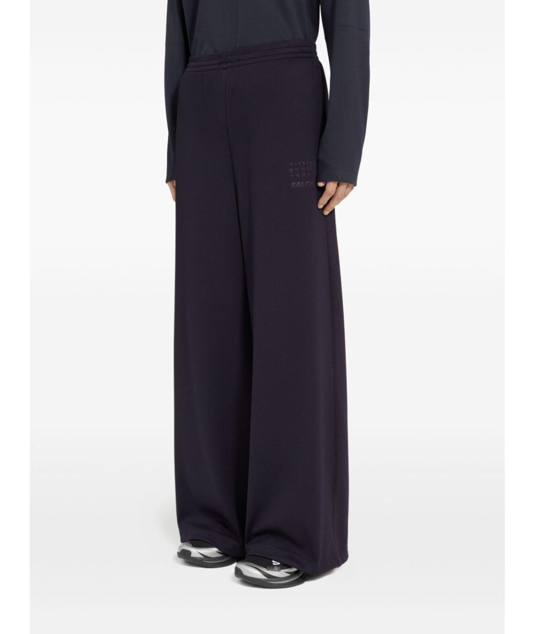 MM6 MAISON MARGIELA Черные полиэстеровые повседневные брюки, фото 3