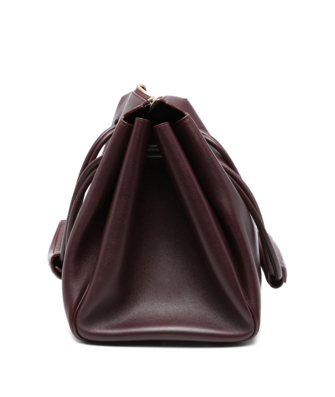 LOEWE Бордовая кожаная сумка тоут, фото 4