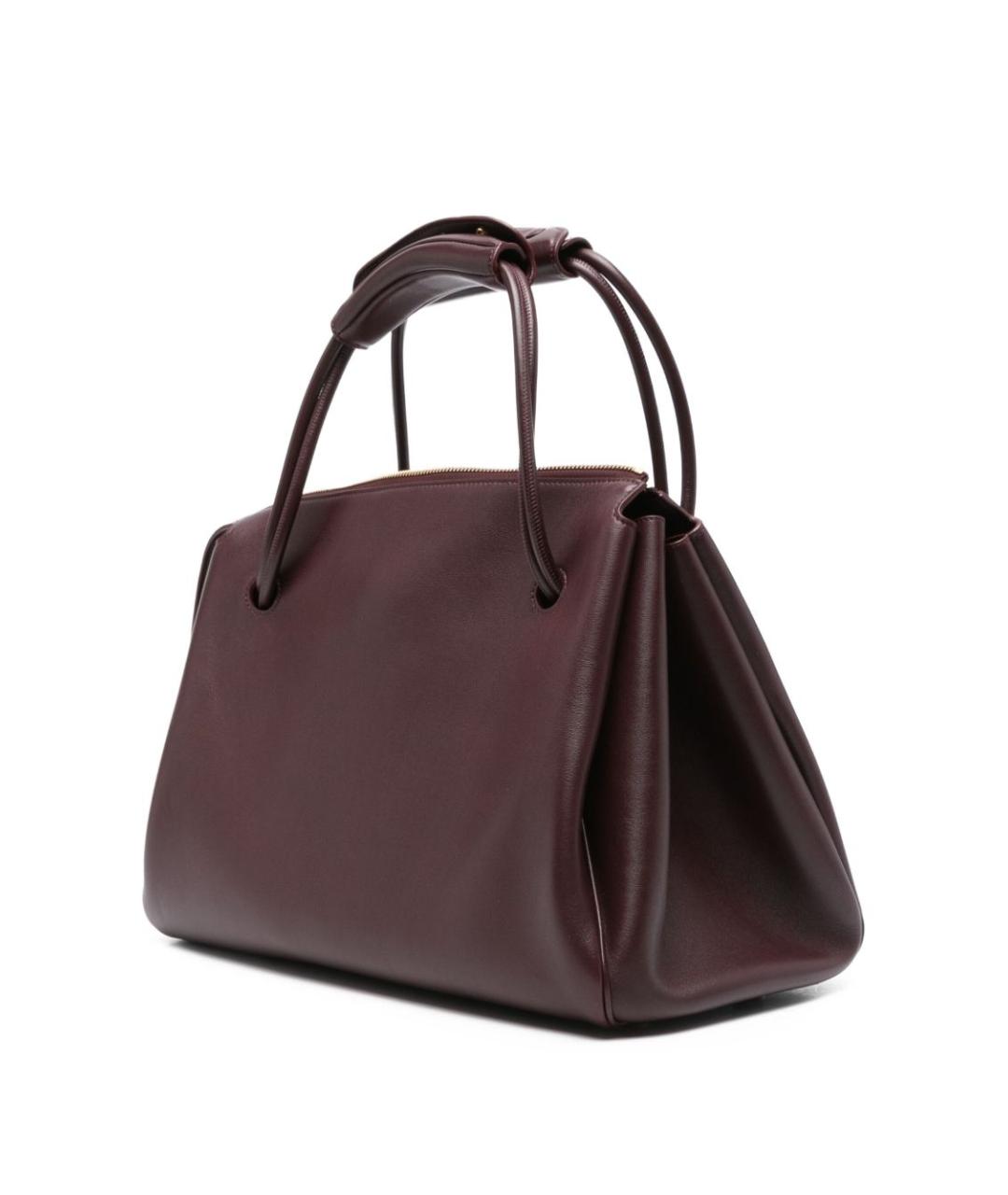 LOEWE Бордовая кожаная сумка тоут, фото 5