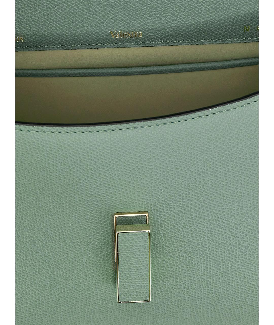 VALEXTRA Зеленая кожаная сумка тоут, фото 4