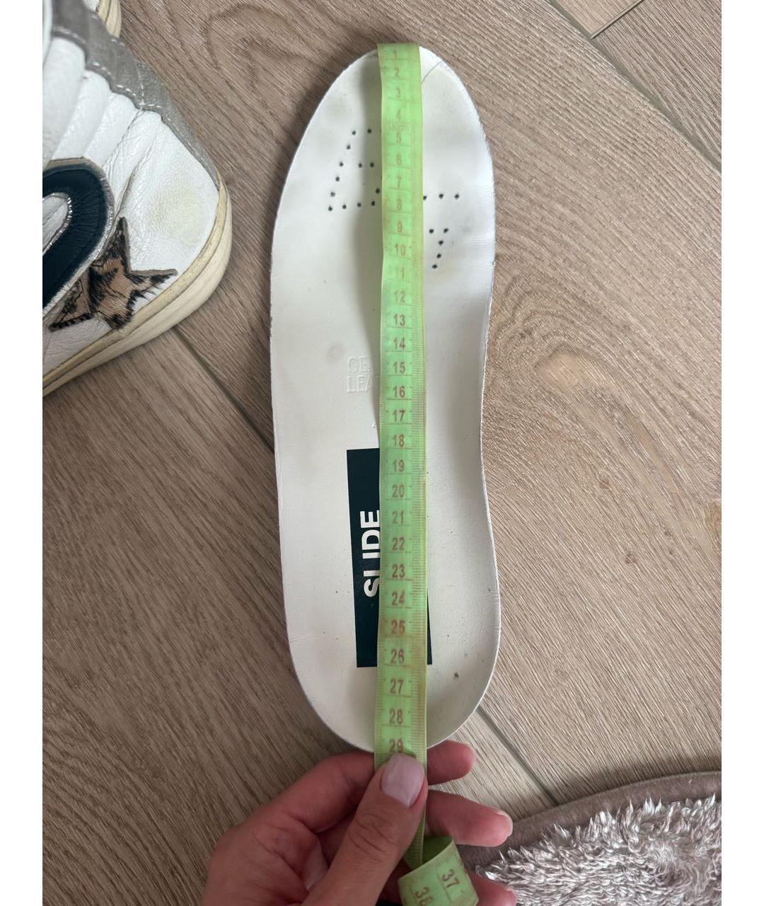 GOLDEN GOOSE DELUXE BRAND Бежевые высокие кроссовки / кеды, фото 5