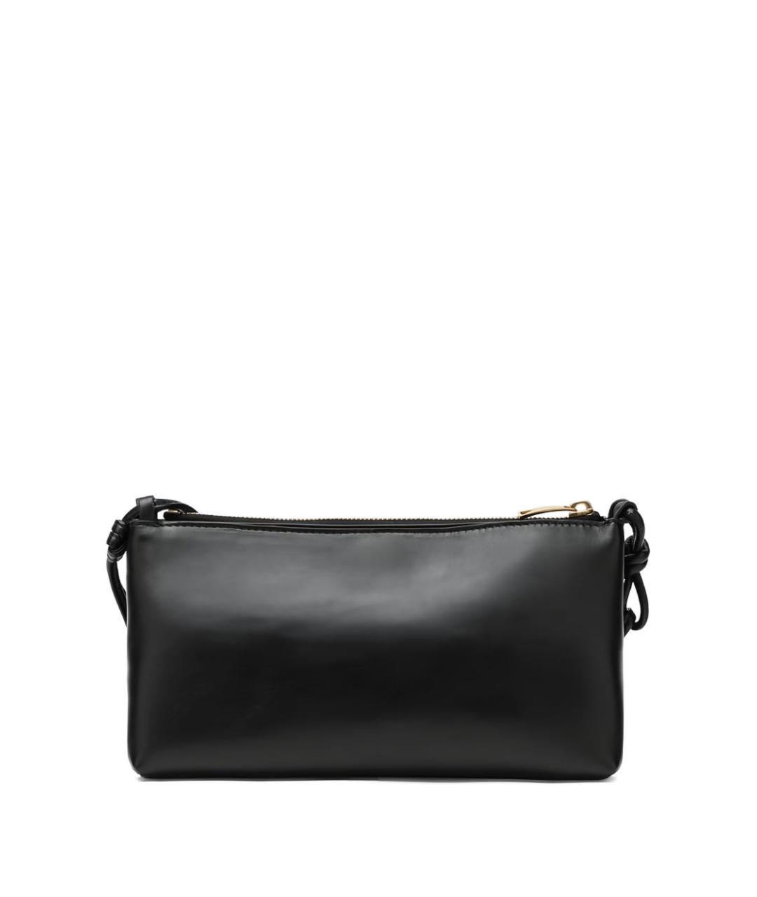 BOTTEGA VENETA Черная кожаная сумка через плечо, фото 4