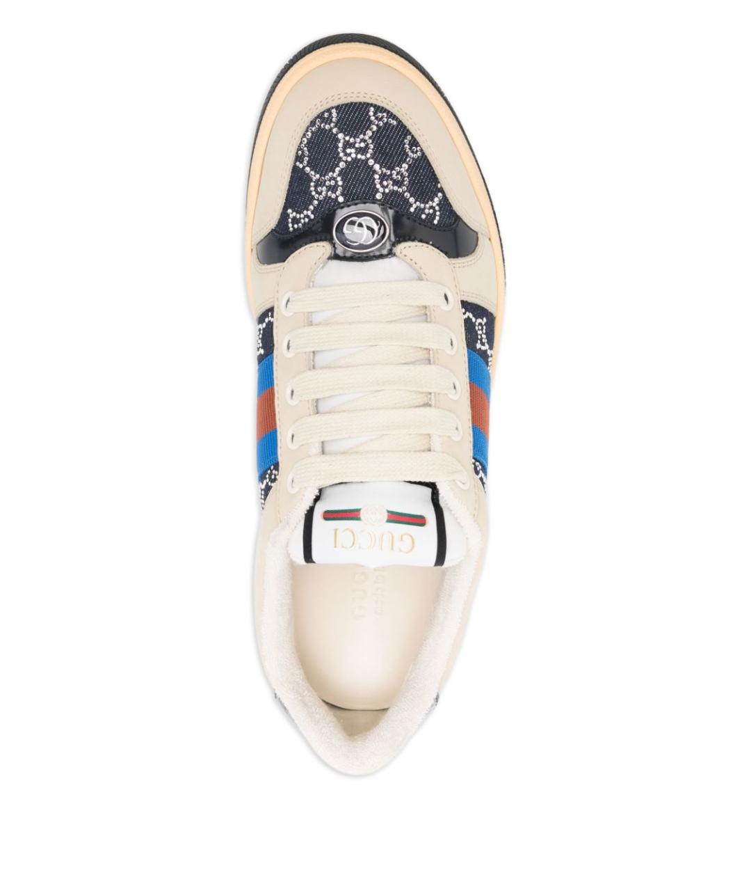 GUCCI Мульти кожаные кеды, фото 4