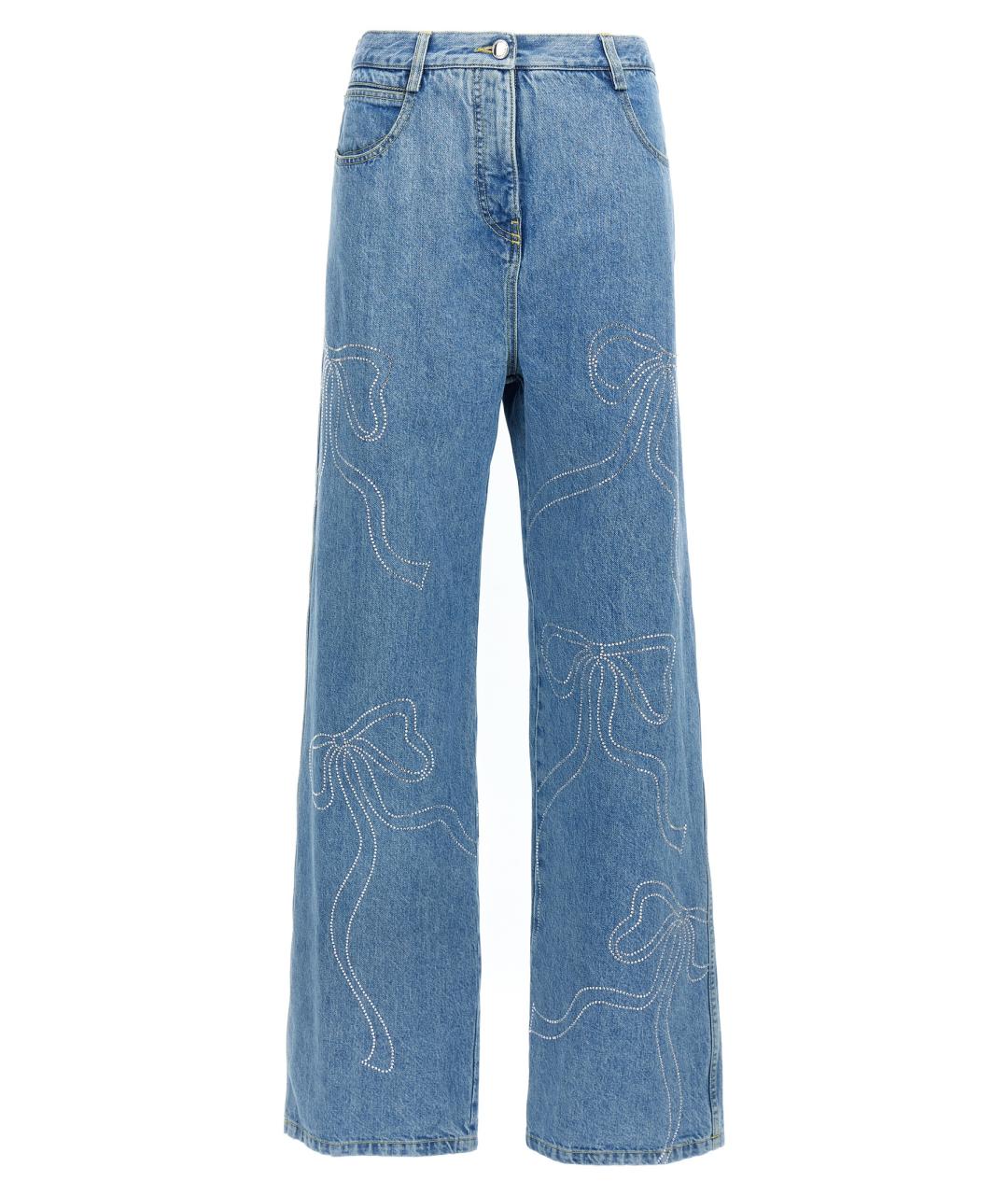 MACH&MACH Голубые хлопковые прямые джинсы, фото 1