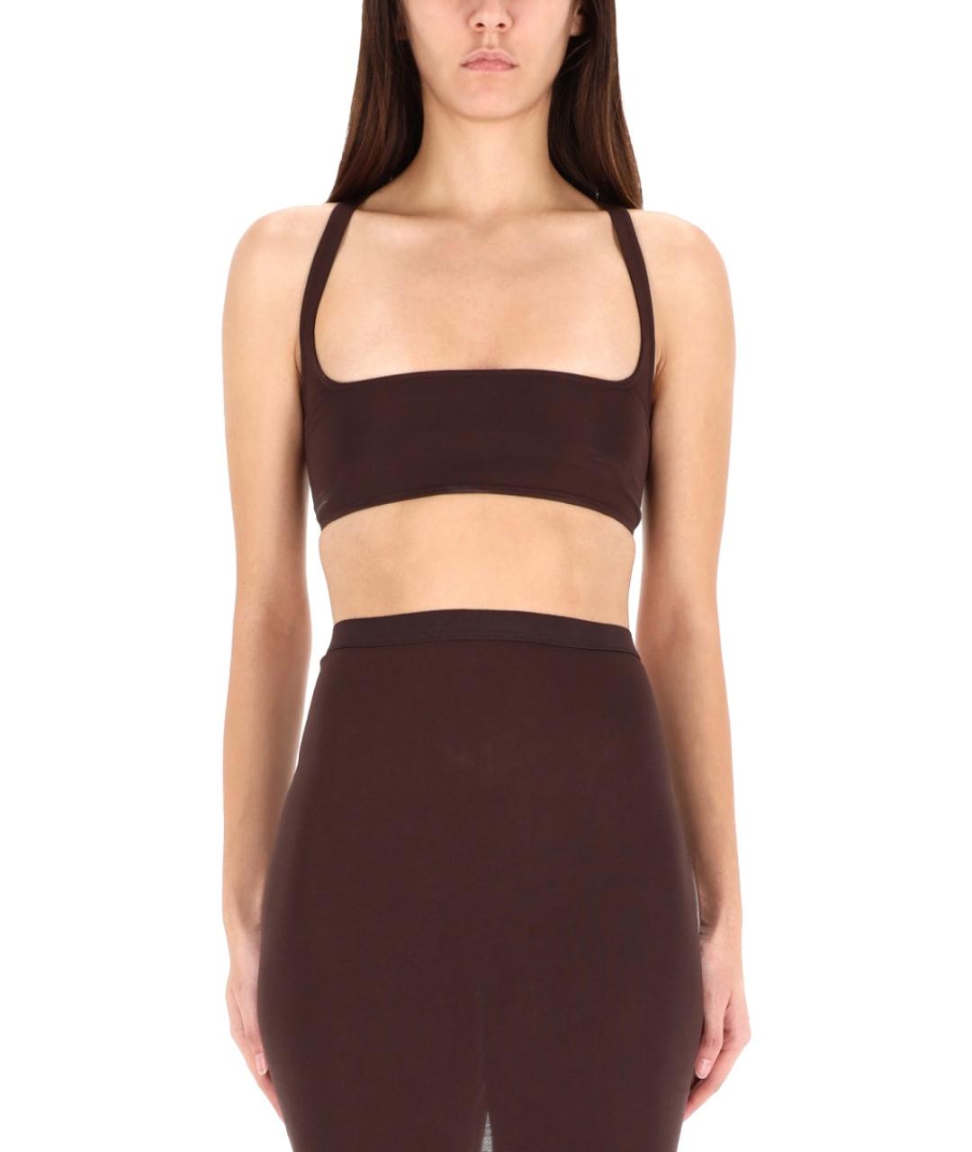 RICK OWENS Коричневая вискозная блузы, фото 3