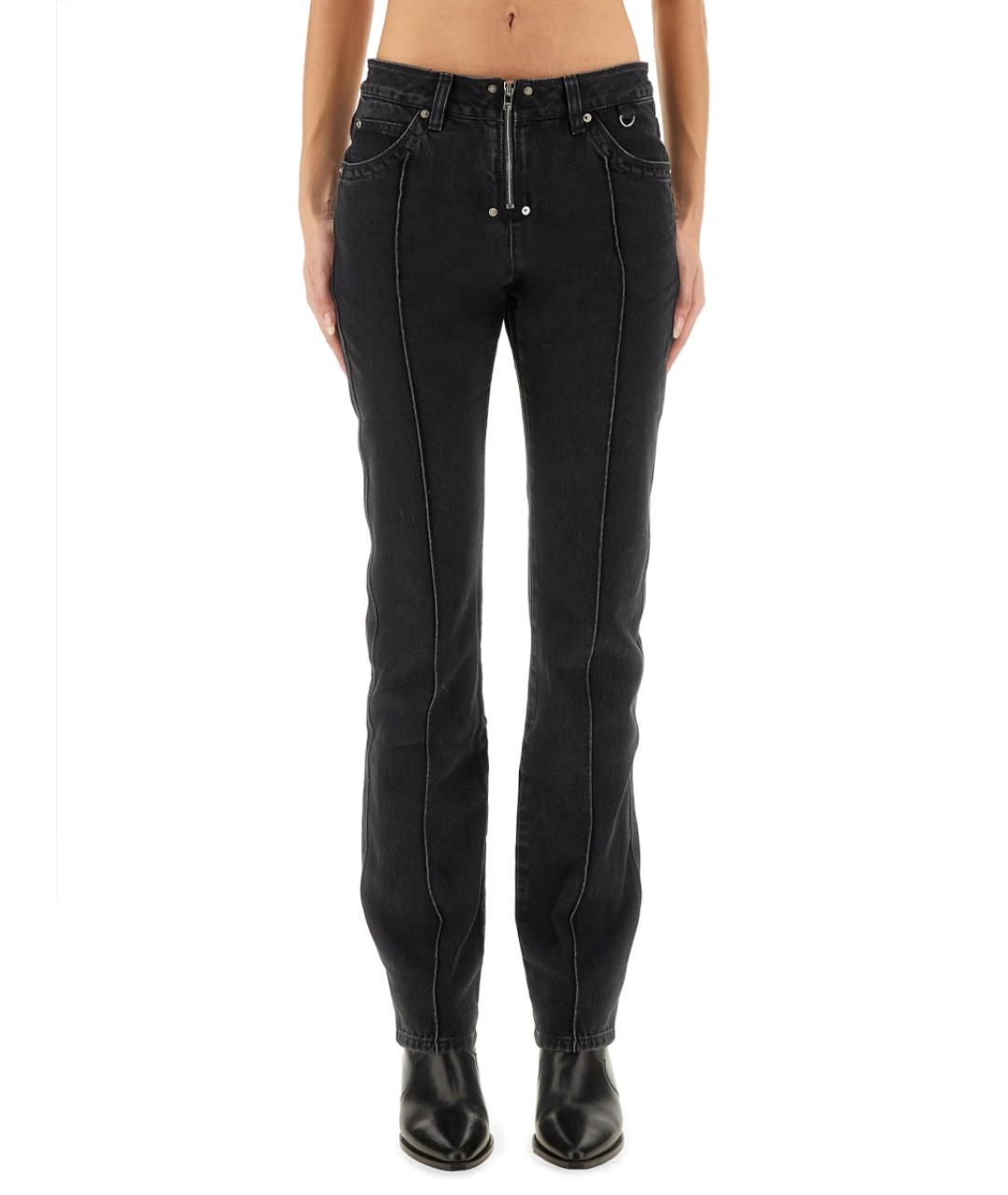 ISABEL MARANT Черные хлопковые прямые брюки, фото 2