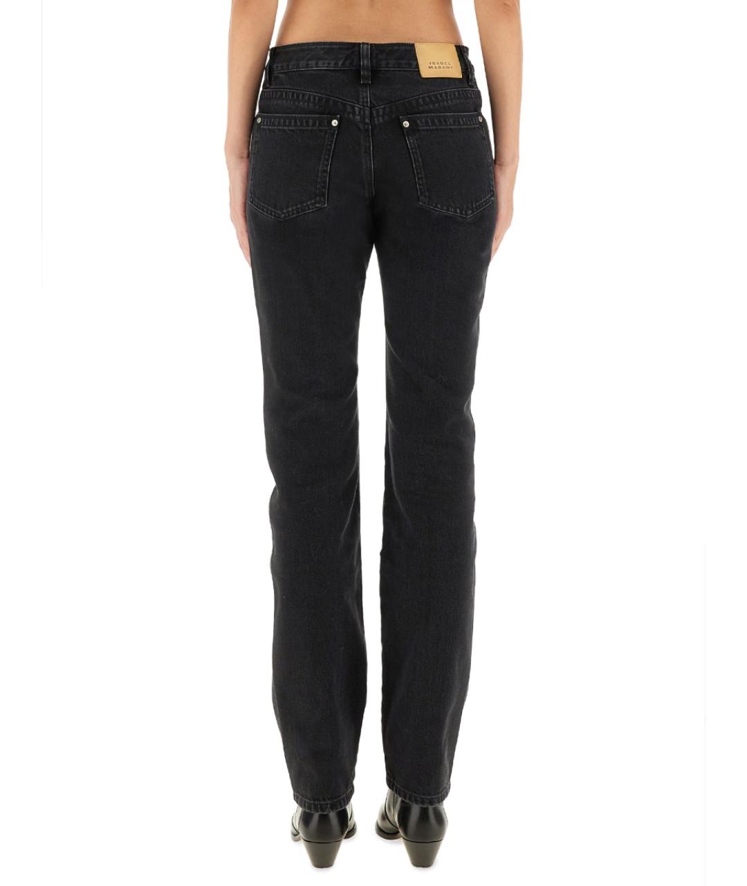 ISABEL MARANT Черные хлопковые прямые брюки, фото 5