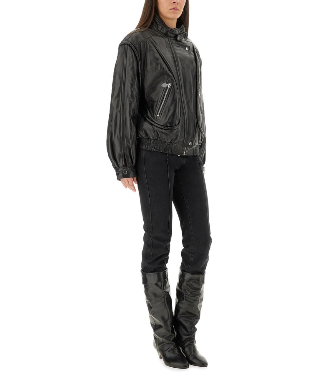 ISABEL MARANT Черные хлопковые прямые брюки, фото 3