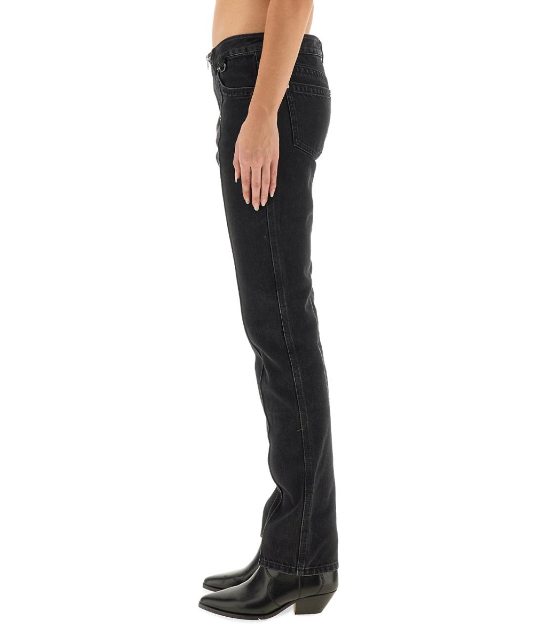 ISABEL MARANT Черные хлопковые прямые брюки, фото 4