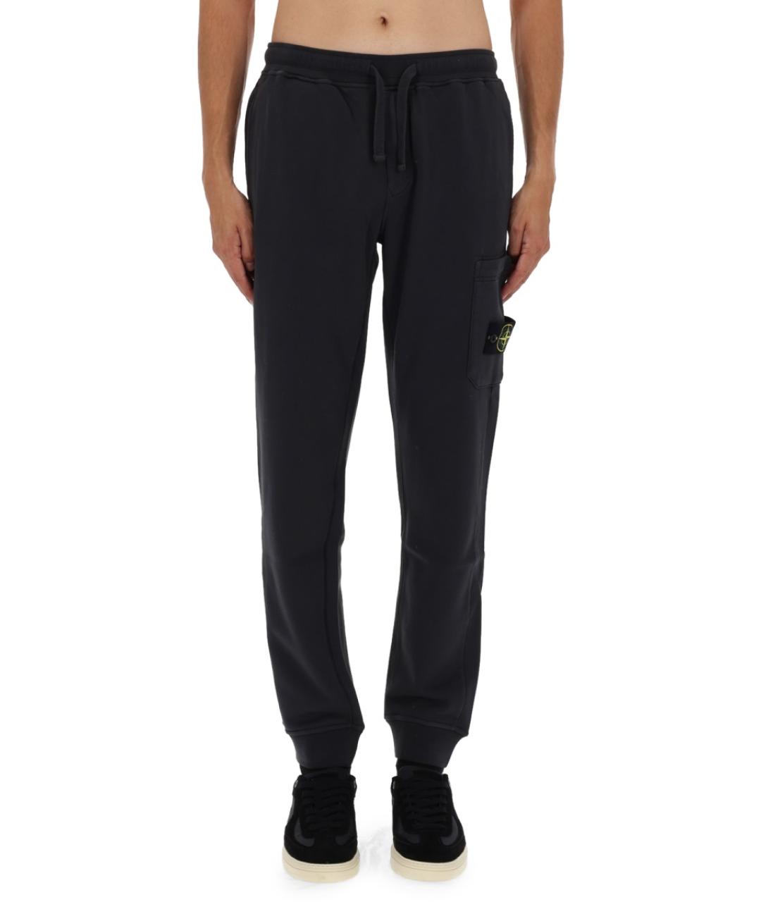 STONE ISLAND Серые хлопковые повседневные брюки, фото 2