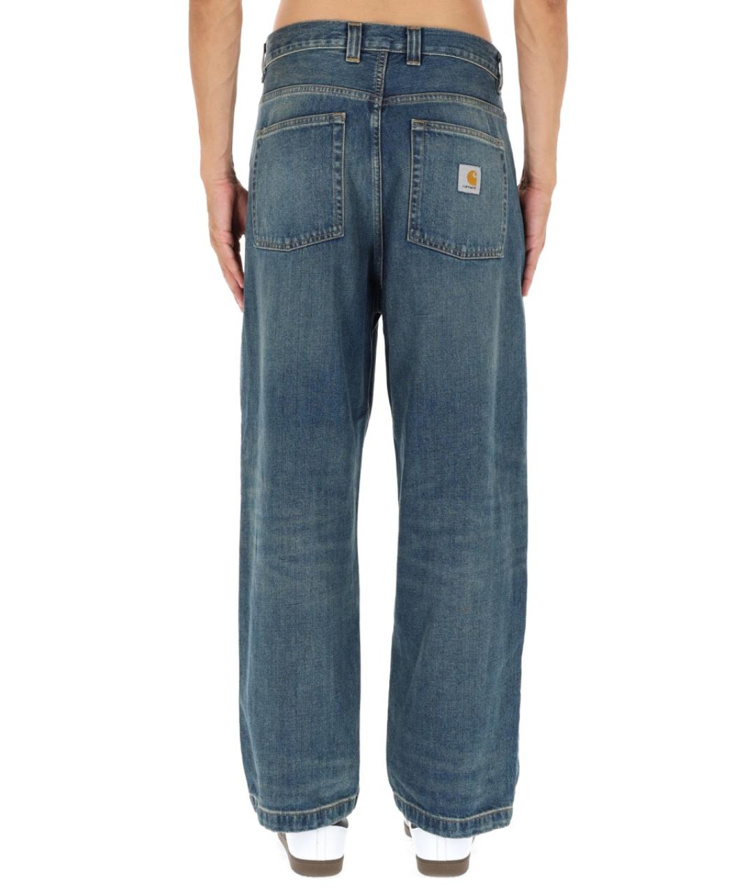 CARHARTT WIP Синие хлопковые прямые джинсы, фото 4
